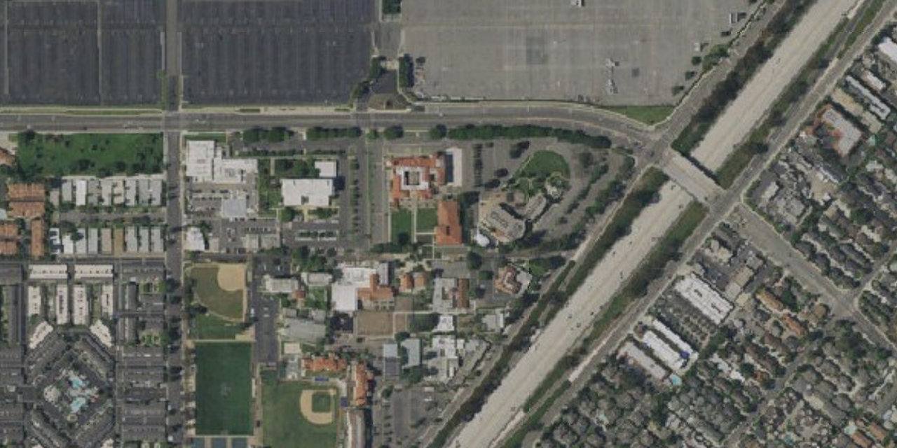 Vista aérea de Vanguard University of Southern California